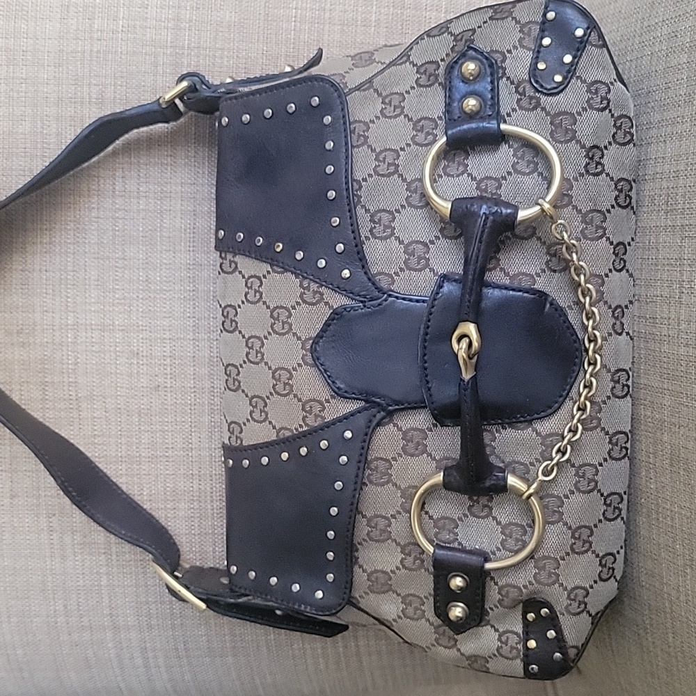 GUCCI Vintage Limited Edition Horsebit Canvas Shoulder Bag by "TOM FORD"